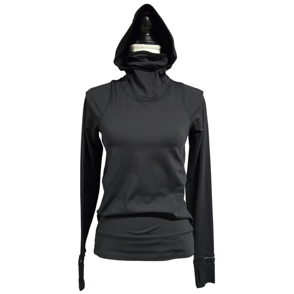 Lululemon Tops - Lululemon Cadence Crusher Hoodie Built-in Face Mask Black Women's Size 4